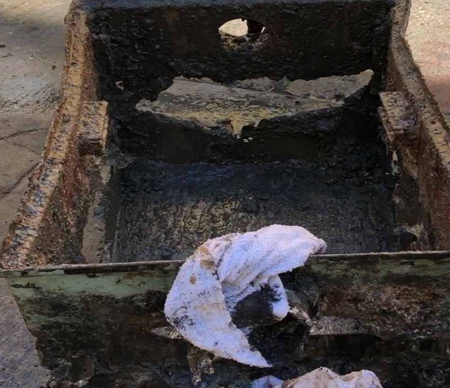 Descarte de gordura em estação de bio-reciclagem licenciada em São Paulo