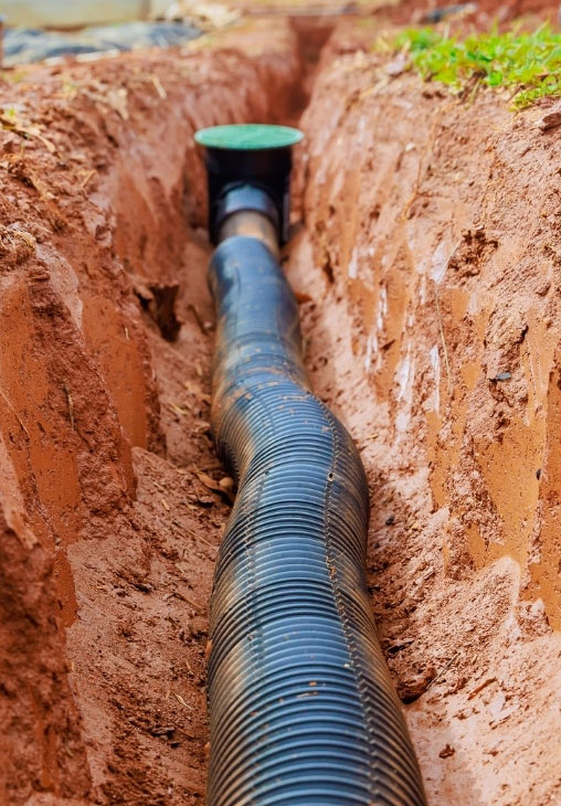Instalação de tubulação de rede pluvial e de esgoto em São Paulo